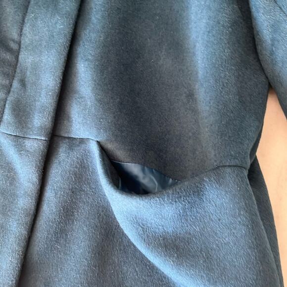 Time for Me Teal Blue Coat Mid Weight Winter Lined Zipper Woman Size Large - Picture 12 of 13